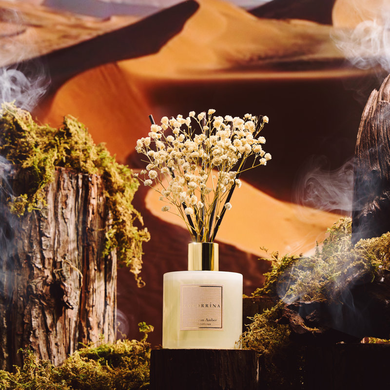 Diffuseur marocain en roseau ambré marocain, Ambre marocain