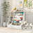 Kreena 37.17"H x 33.46"W 4 Tier Book Display Bookcase Bookshelf with Storage Organizer-1119459572