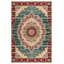 Tapis oriental en polyester beige et bleu Girirj-647905777