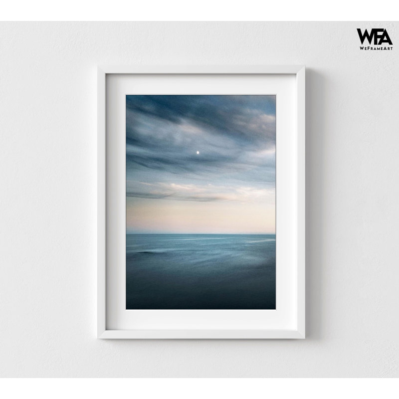«Ocean 7» par Ian Winistanley, impression d'affiche «Calm Waves Open Ocean Boat View», art mural de chambre à coucher pour enfants thème nautique