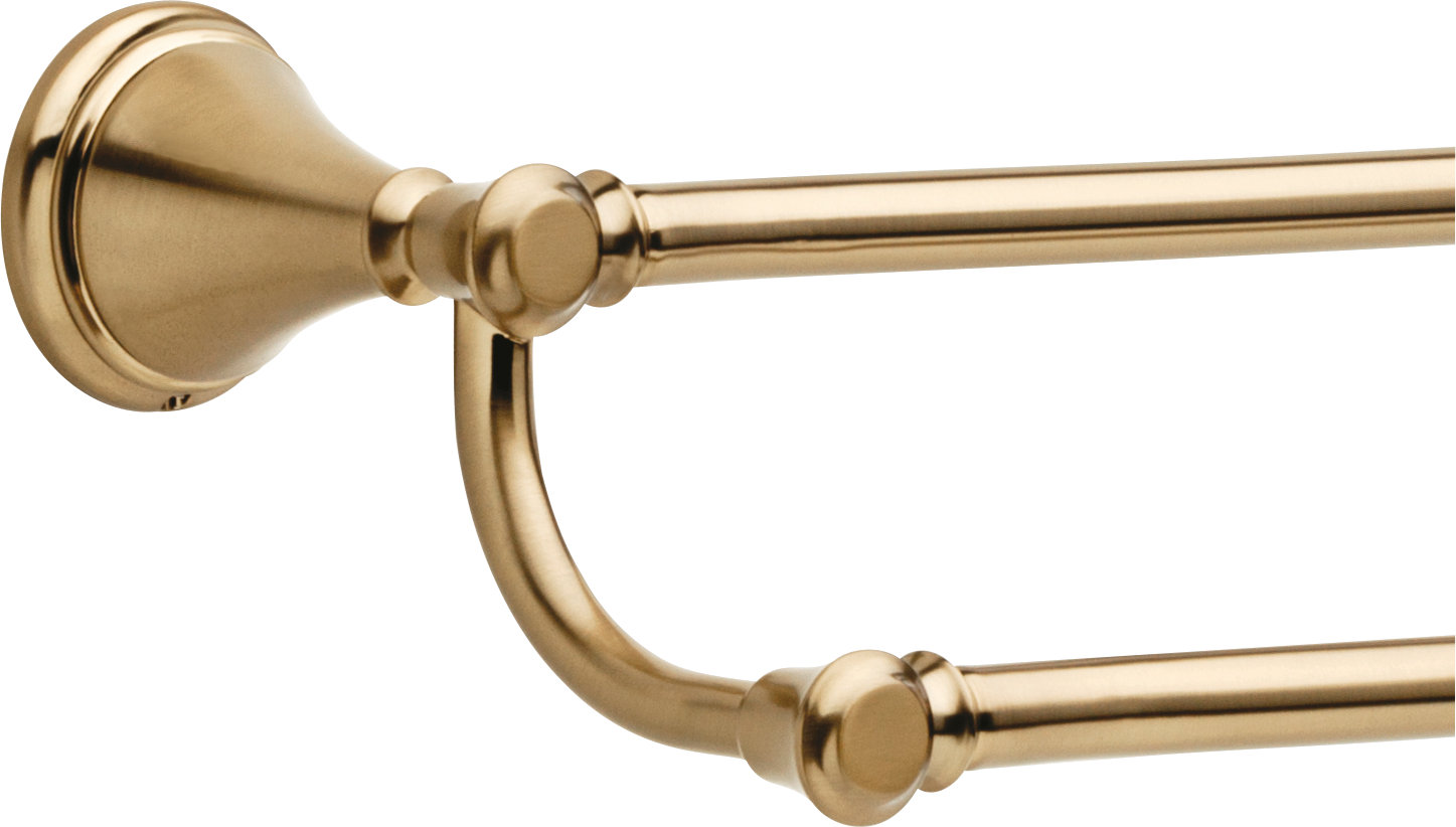 Cassidy 24 in. Wall Mount Double Towel Bar Bath Hardware Accessory, Champagne Bronze