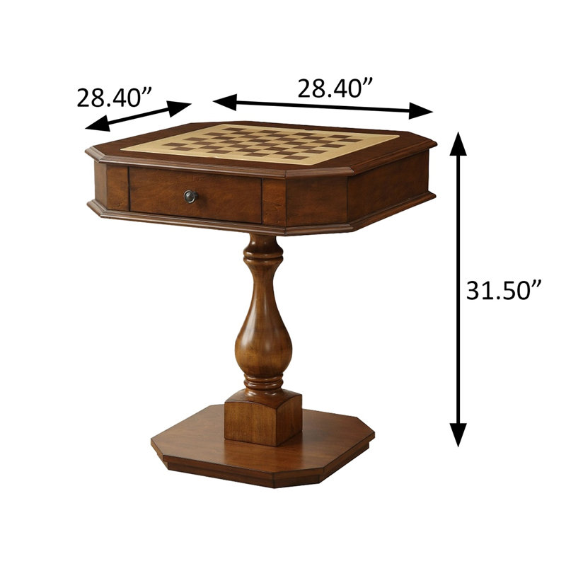 A&J Homes Studio 28.4'' L Game Table, Cherry