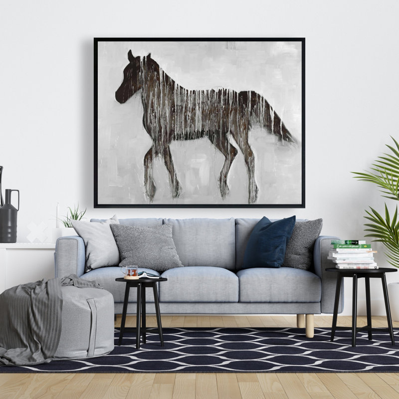 Gambading Abstract Horse Print On Canvas