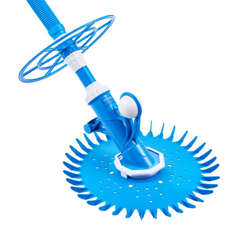 Aspirateur de piscine d'aspiration, aspirateur de piscine automatique, aspirateur de piscine automatique côté aspiration, aspirateur de piscine à aspiration avec 12 tuyaux, pour piscine creusée et hors-terre jusqu'à 20 x 35 pi