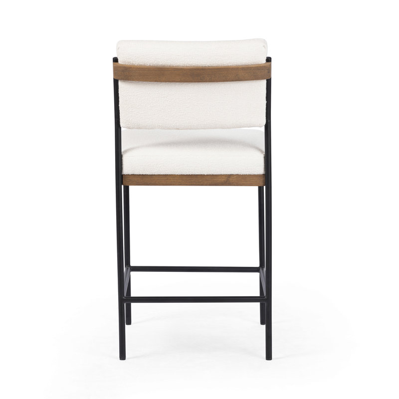Popovich Upholstered Counter Stool - Modern Metal Frame