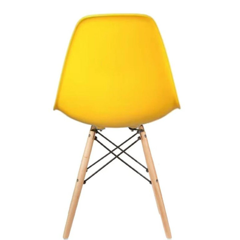 Chaise d'appoint en plastique Wrenshall, Jaune / naturel