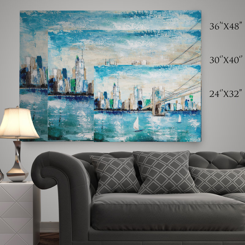Midtown Manhattan par David Ayash - reproduction de photo sur toile encadrée, H 24 po x l 32 po x P 1,5 po