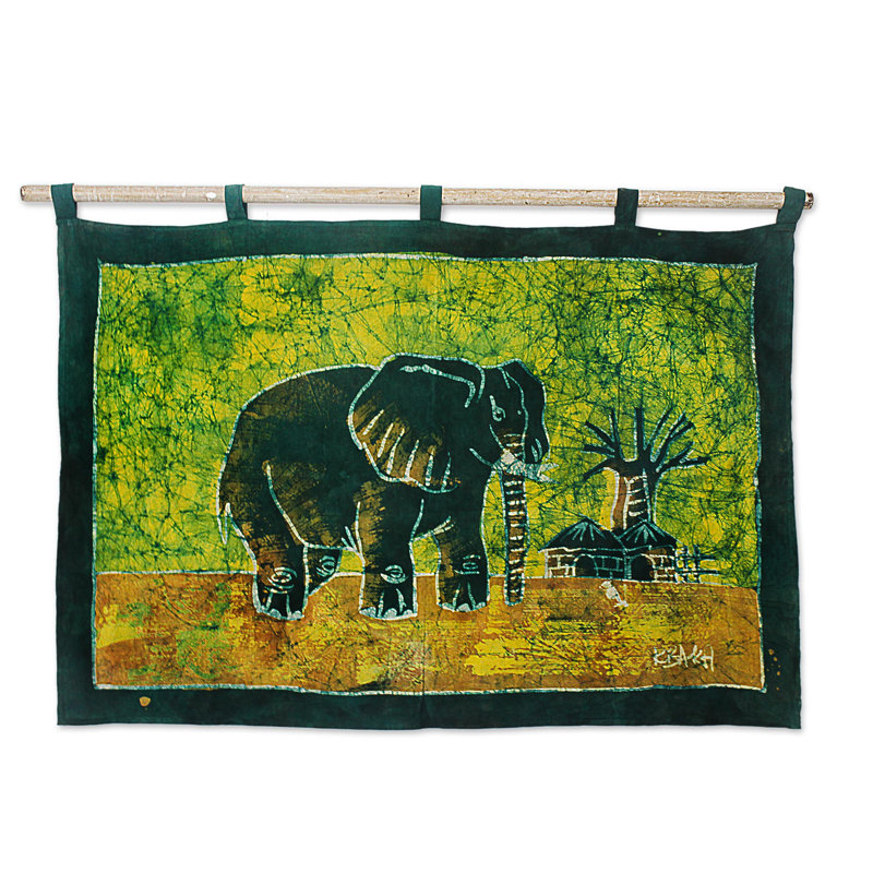 Décoration murale Proud Elephant d'Afrique fabriquée à la main par K. Baka