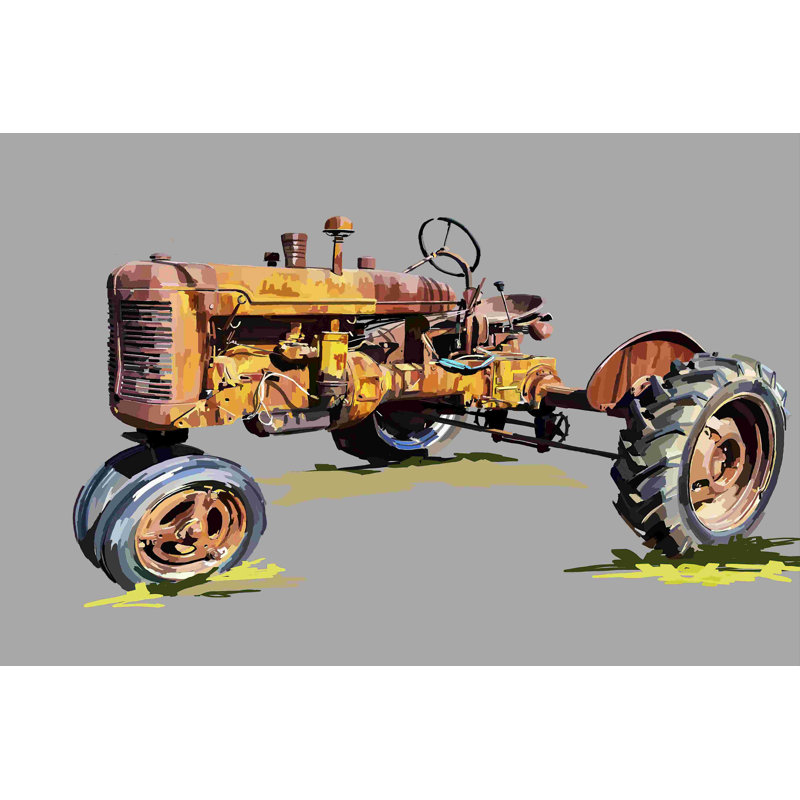 Tracteur d'époque rétro, H 8 po x l 12 po