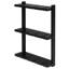 Manufactured Wood Wall Mounted Wine Glass Rack in Black 