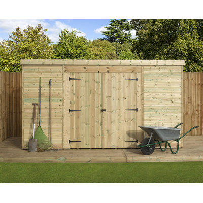 10 Ft. W x 3 Ft. D Shiplap Pent Wooden Shed