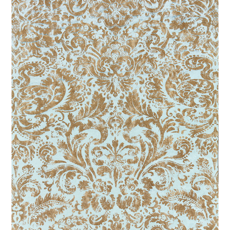 Tissu damassé moderne de luxe en velours Palladio, Vert-de-gris
