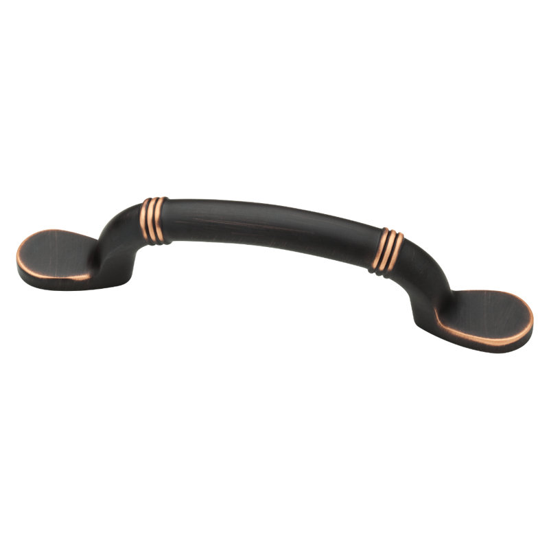 Individuals 3" Center to Center Arch Pull, Bronze with Copper Highlights