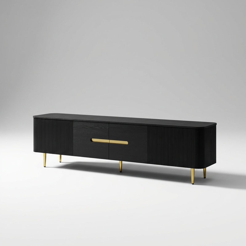 Meuble audio-vidéo Minimalist Modern, Noir