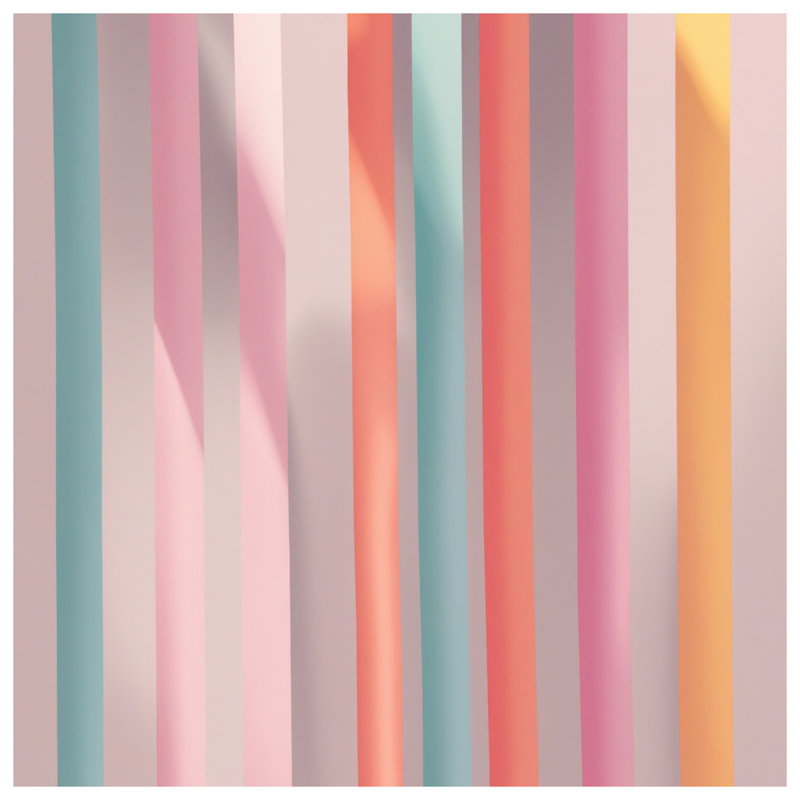 Vertical Pastel Stripes Comforter, Queen