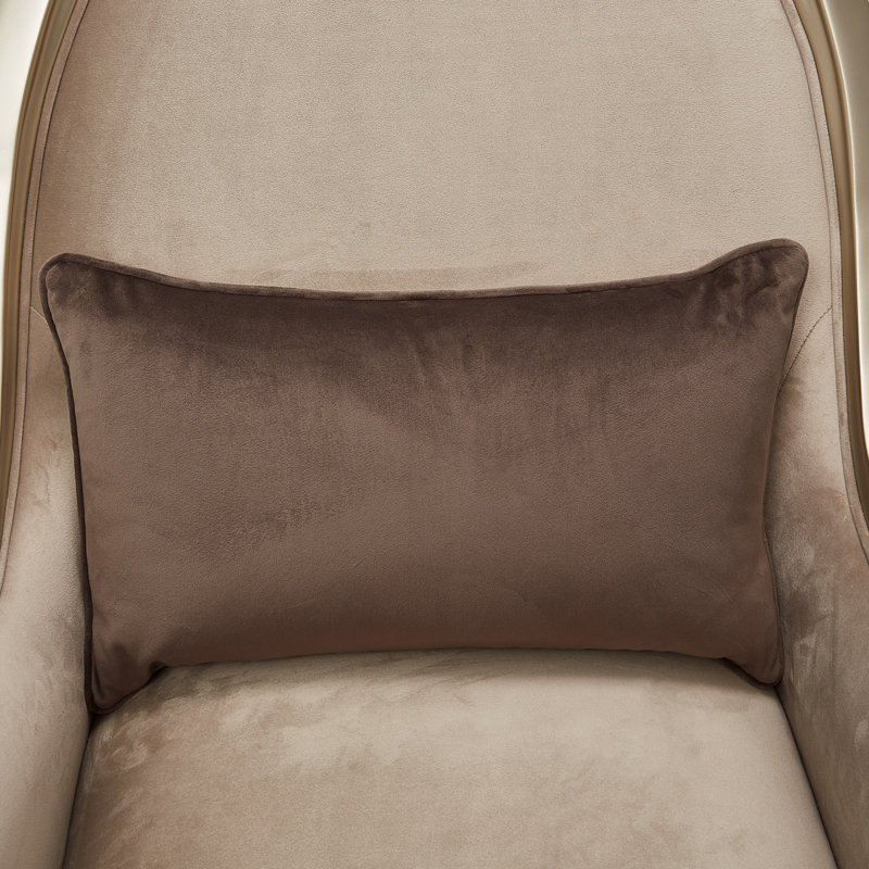 Villa Cherie 31'' Wide Armchair, Porcini Velvet