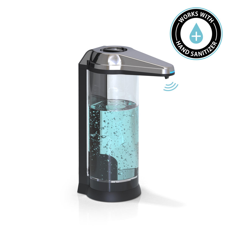Touchless Chrome and Black Automatic Soap Dispenser