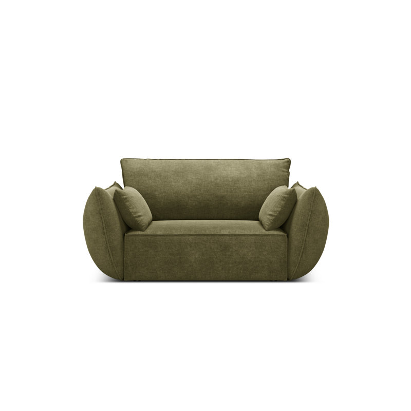 Lindasy Velvet Armchair, Green 100% Polyester
