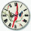 Oiseau de ferme rouge sur une branche - horloge murale-36850812