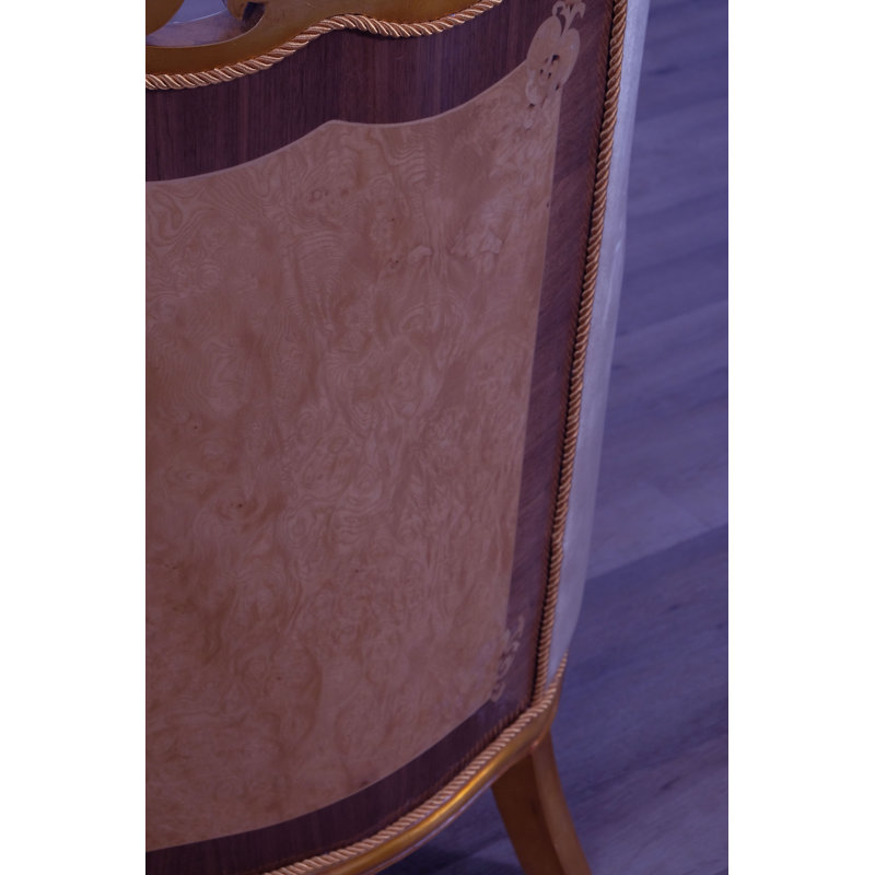 Fauteuil de 41 po de largeur Modigliani, Rouge / Bourgogne / Or