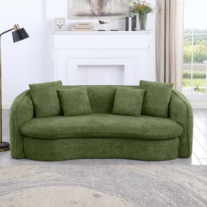 Boneless Andydeco Modern Style Compress Sofa, Green