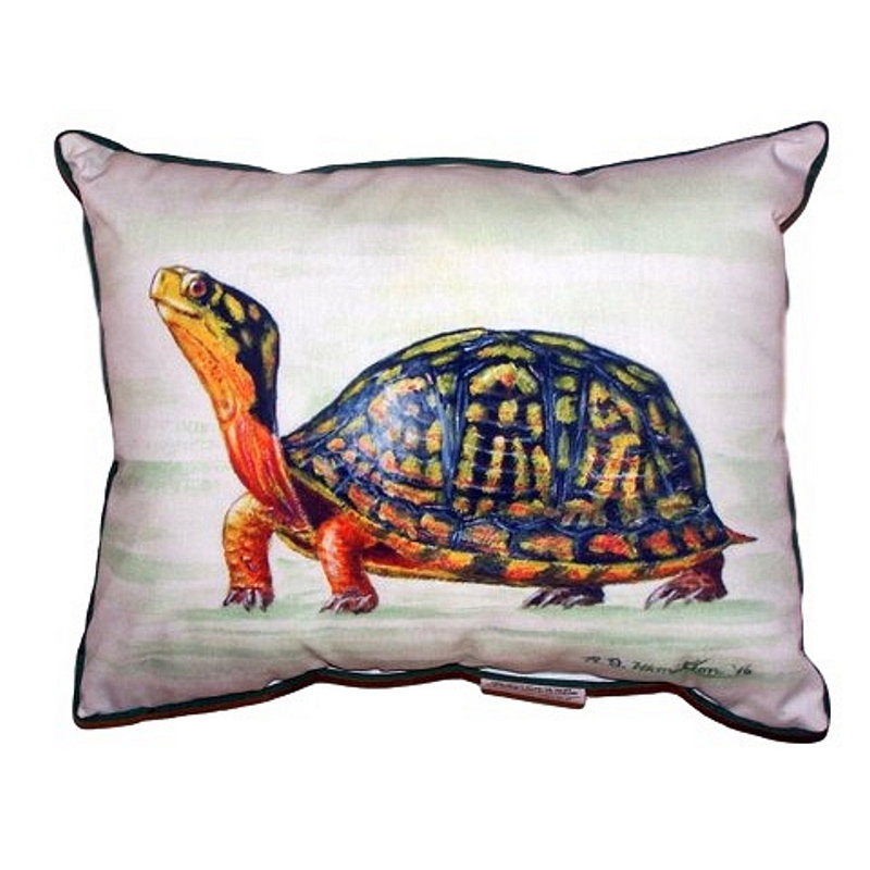Happy Turtle Outdoor Throw Pillow, Extra Large