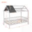 Lit simple en bois avec clôture-870895703