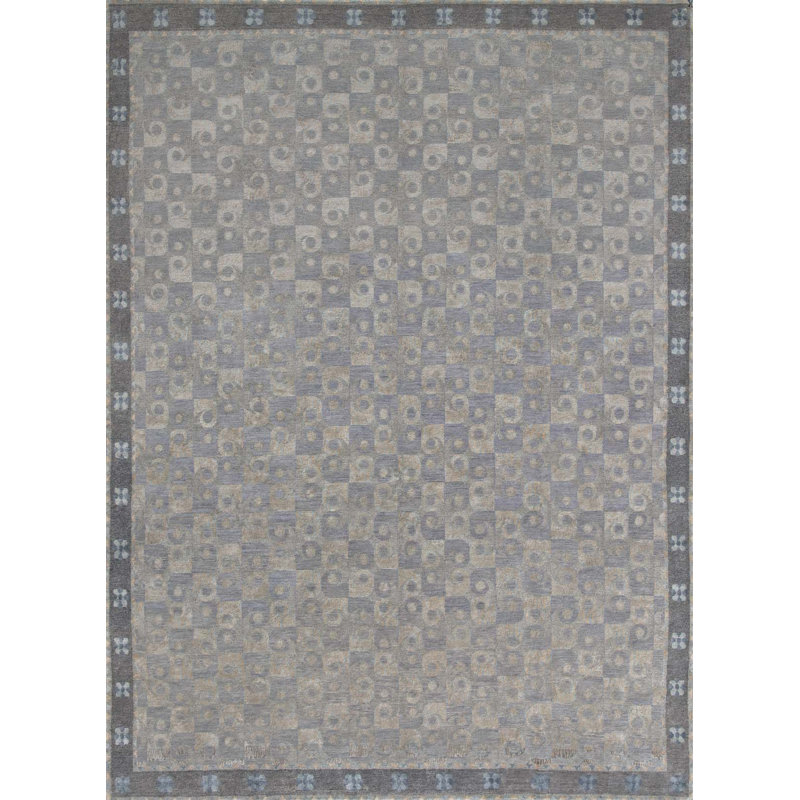 Hand Woven Silk and Wool Oriental Area Rug, Rectangle 3' x 6'
