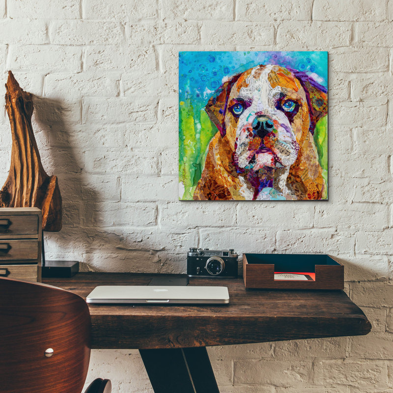 «Bull Dog» par St. Hilaire Elizabeth, H 12 po x l 12 po x P 0,13 po