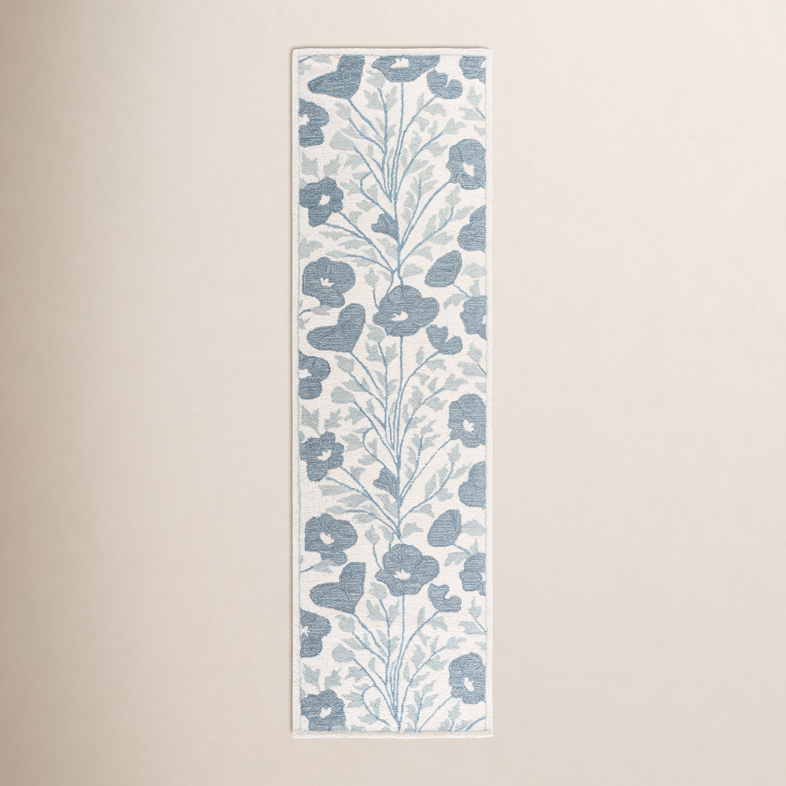 Hand-Tufted Wool Floral Rug, Runner 2'3" x 8'