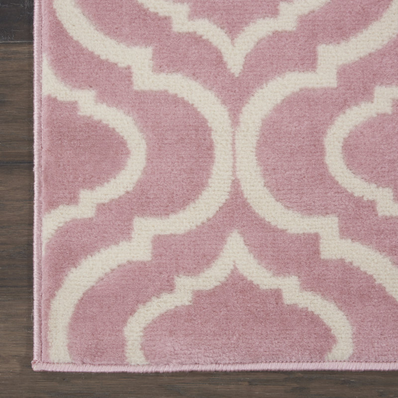 Tapis rose Sheron, Tapis de couloir 2 pi 3 po x 7 pi 3 po