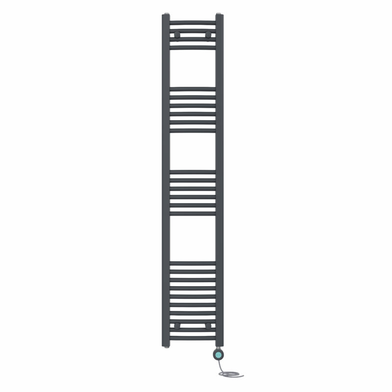 Amyleigh Curved Towel Rail Heated Towel Rails, 160cm H x 30cm W x 3.4cm D, Anthracite