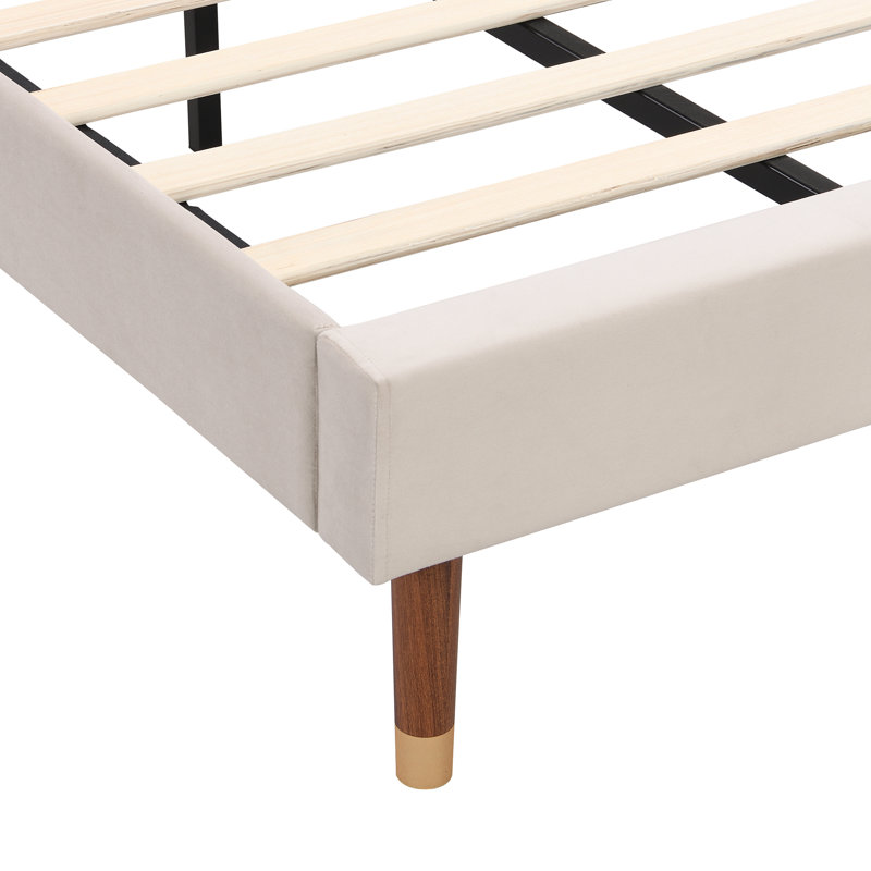 Upholstered Bed, Beige, Single (3')