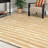 Nukri Hand Tufted Wool/Cotton/Viscose Striped Rug in Beige-1818236008