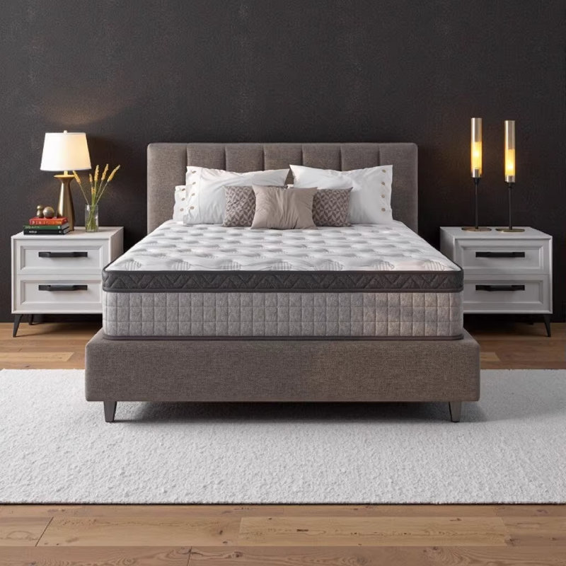 12" Queen Diamond Innerspring Hybrid Mattress with Cooling Gel Memory Foam - Pressure Relief & Motion Isolation - CertiPUR-US & OEKO-TEX Certified - Assembled in USA