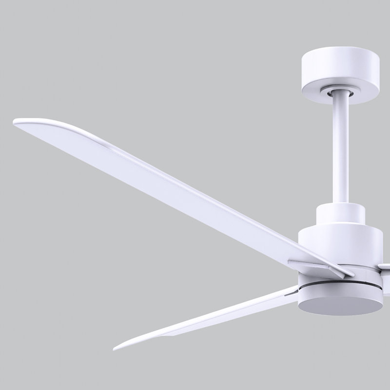 Ventilateur de plafond Alessandra, Blanc mat, Blanc mat