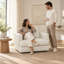 Fauteuil club pivotant 100% cuir fleur Galaxy Galaxy, fabriqué sur commande