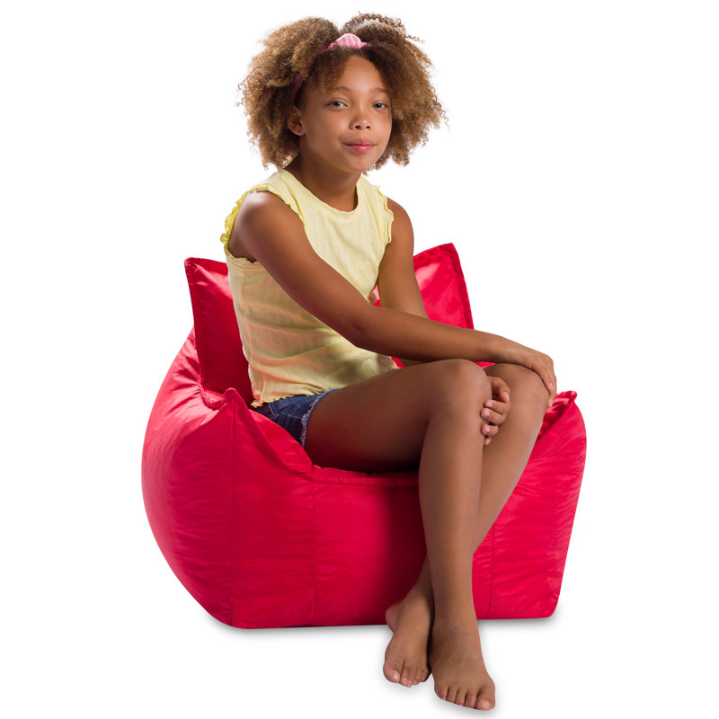 Fauteuil à billes Posh Creations, Mélange de polyester rouge