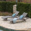 Chaise longue en osier crème