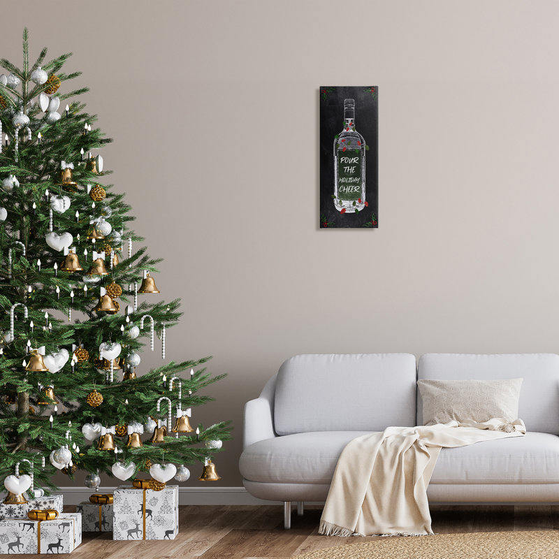 «Pour Holiday Cheer Bottle» par Natalie Carpentieri, H 24 po x l 10 po