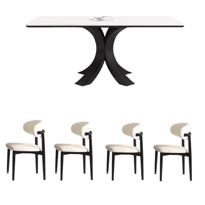 Retro rectangular dining table, 29.53"H x 62.99"L x 31.5"W