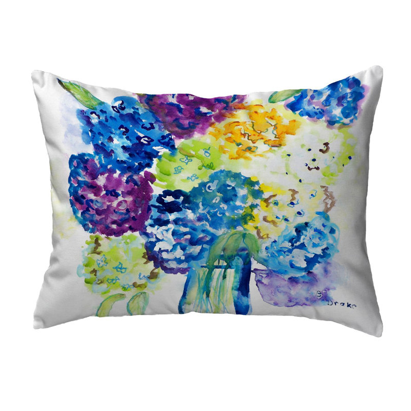 Housse de coussin lombaire intérieur / extérieur Hydrangea Hydrangea