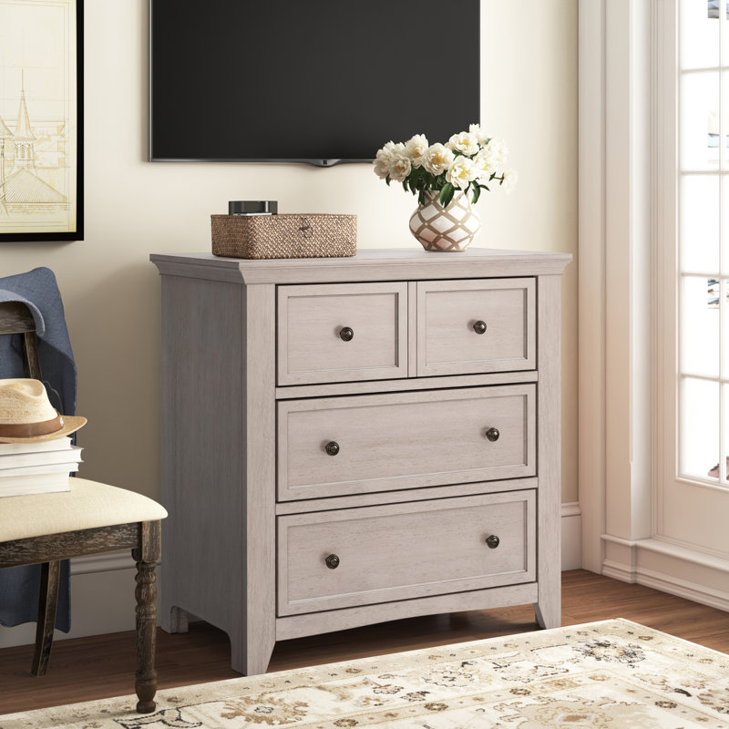 Woodside 35.98'' W 3 - Drawer Dresser, Antique White