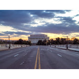 Sunrise At The Lincoln Memorial Print by Scott Wurzel