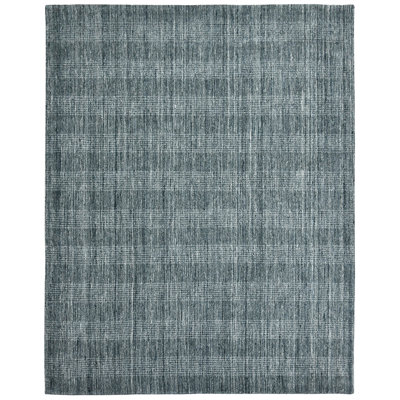 Tapis bleu tissé à la main Brackettville