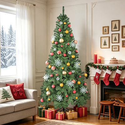Arbre de Noël vert en épinette artificielle