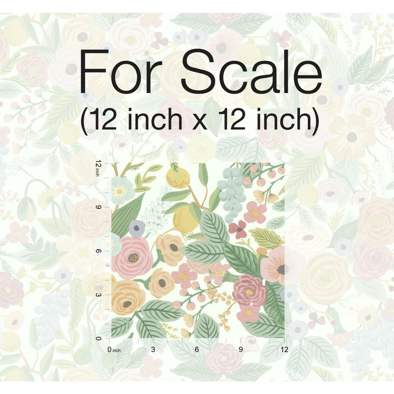 Garden Party 27' x 27" Wallpaper Roll, Pastels