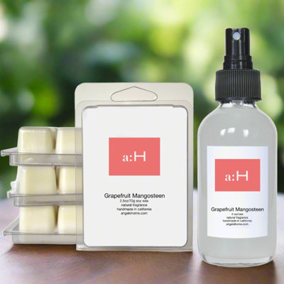 A: H Fondant à la cire parfumée au pamplemousse et au mangoustan