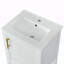 Meuble-lavabo simple 20 po avec plateau en céramique Sergie