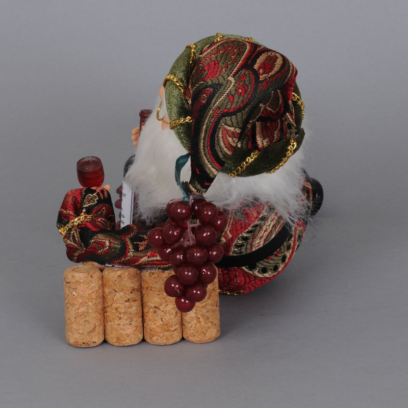 Christmas Wine Time Santa Figurine